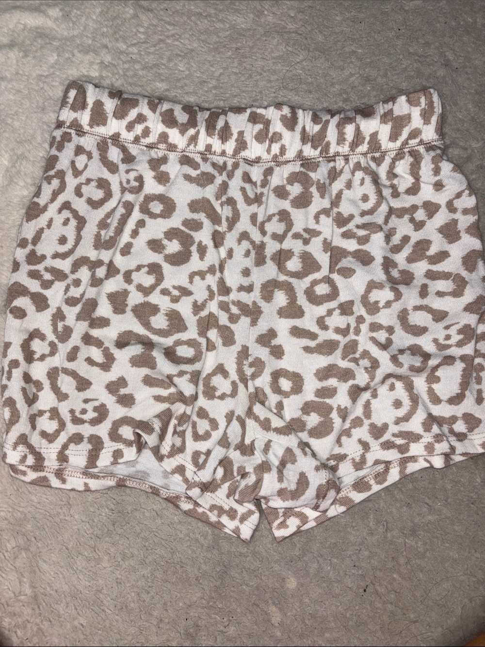 Beige Leopard Print Women’s Pajama Shorts